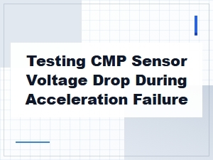 Testing Cmp Sensor Voltage Under Acceleration